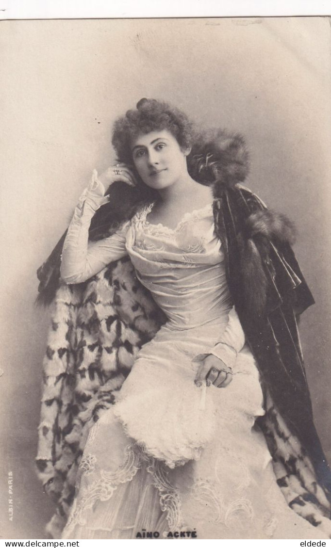 Gorgeous Aino Ackté Born In Helsinki Dead In Vihti  Opera Soprano  Lace Dress And Fur - Finlande