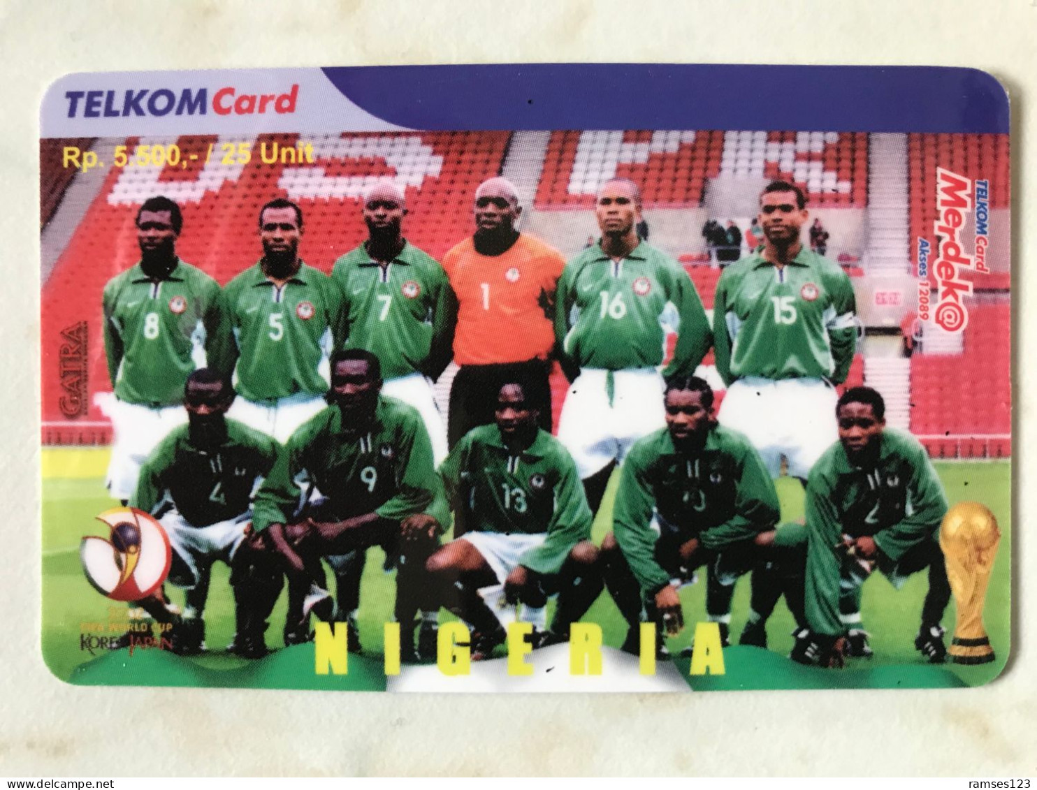 TELKOM  CARD INDONESIA    FOOTBALL TEAM  NIGERIA - Indonesien
