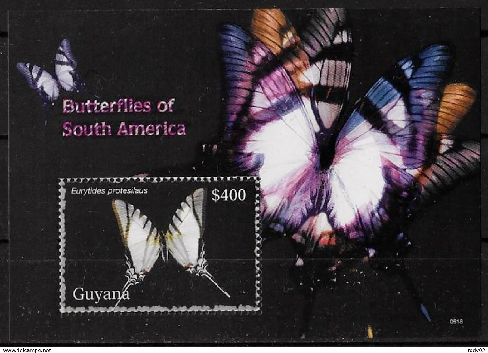 GUYANA - PAPILLONS - BF 507 - NEUF** MNH - Schmetterlinge