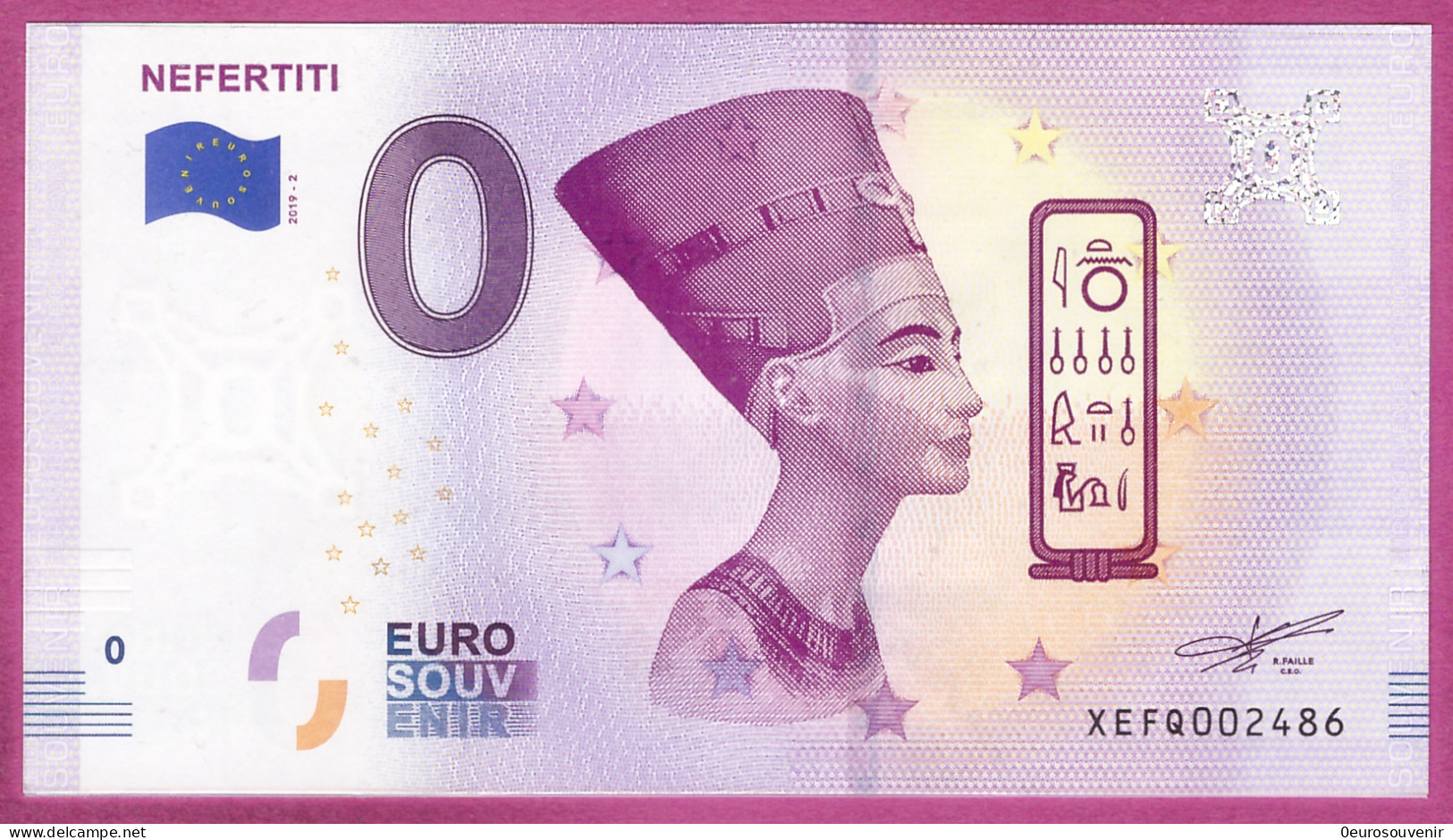 0-Euro XEFQ 2019-2 NEFERTITI - NOFRETETE - Privéproeven