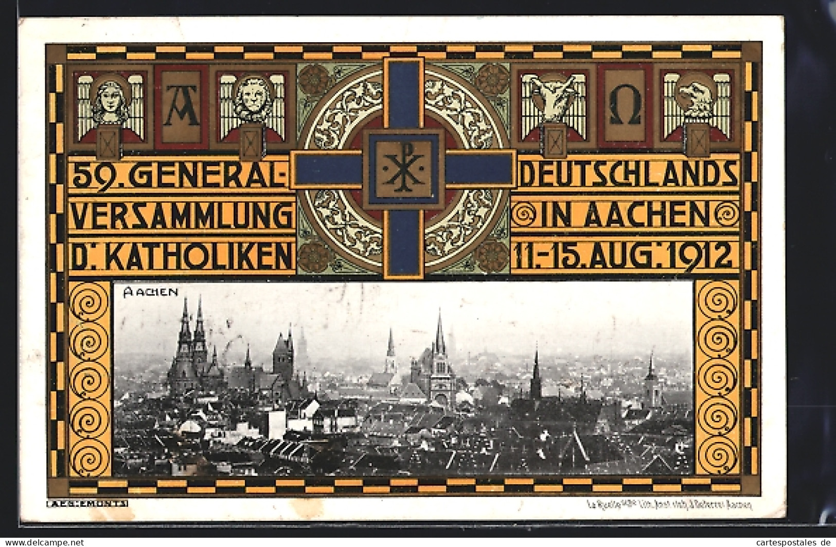 AK Aachen, 59. Generalversammlung Der Katholiken Deutschlands 1912  - Altri & Non Classificati