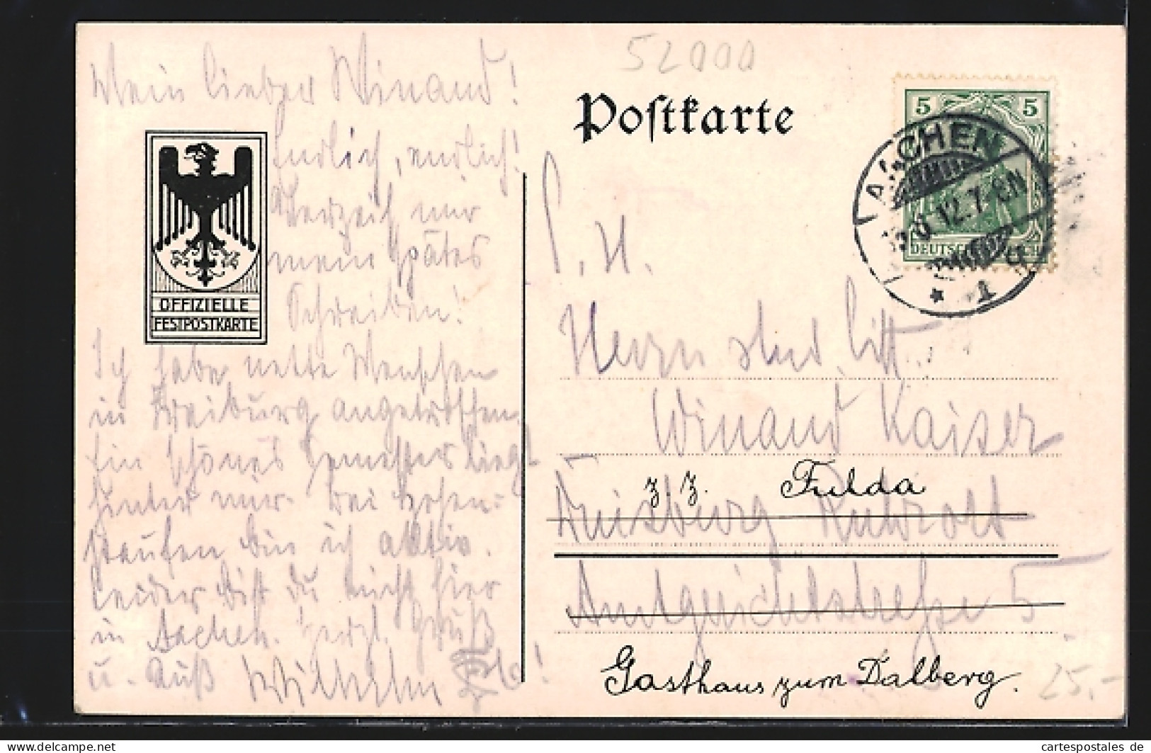 AK Aachen, 59. Generalversammlung Der Katholiken Deutschlands 1912  - Altri & Non Classificati