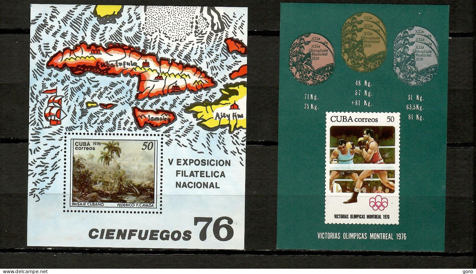 Cuba   1976   .-   Y&T  Nº   47-48    Bloques    ** - Hojas Y Bloques