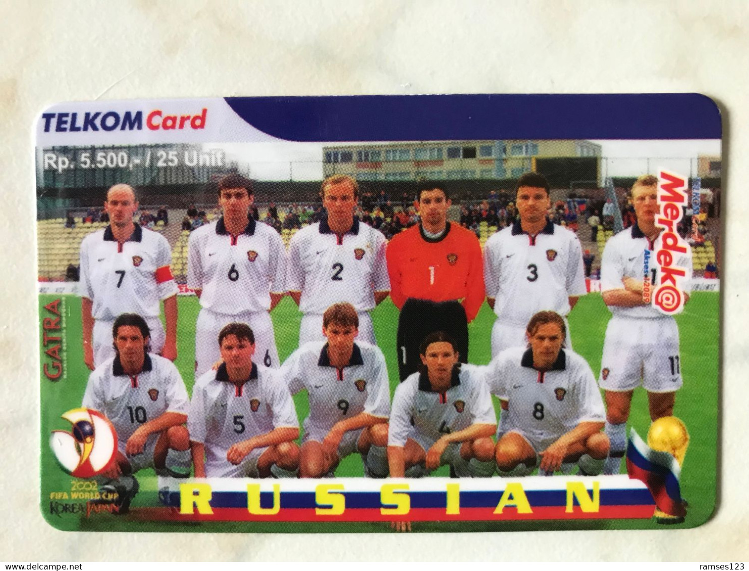 TELKOM  CARD INDONESIA    FOOTBALL TEAM   RUSSIA - Indonesië
