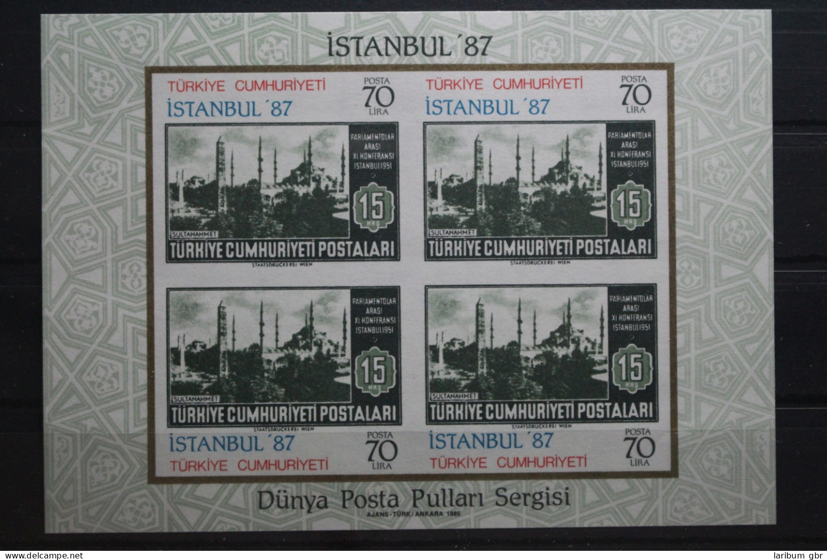 Türkei Block 24 Mit 2700-2701 Postfrisch #UQ495 - Sonstige & Ohne Zuordnung