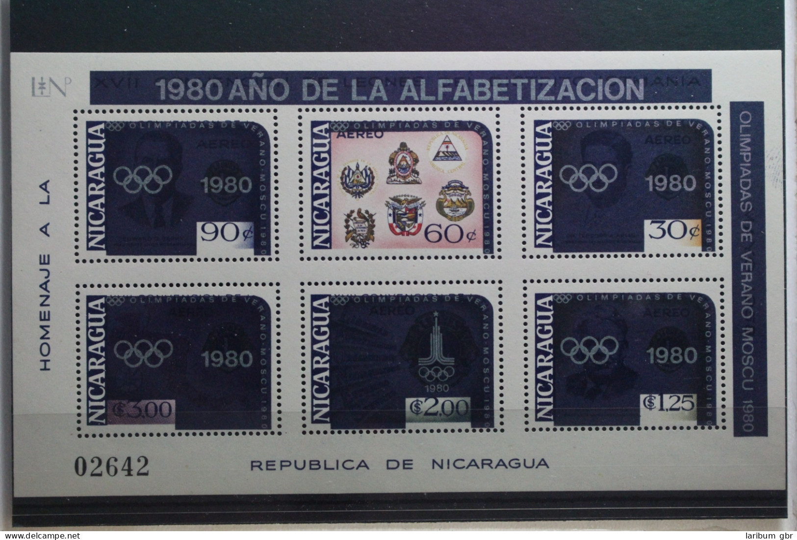 Nicaragua Block 125 Mit 2141-2146 Postfrisch #UR342 - Sonstige & Ohne Zuordnung