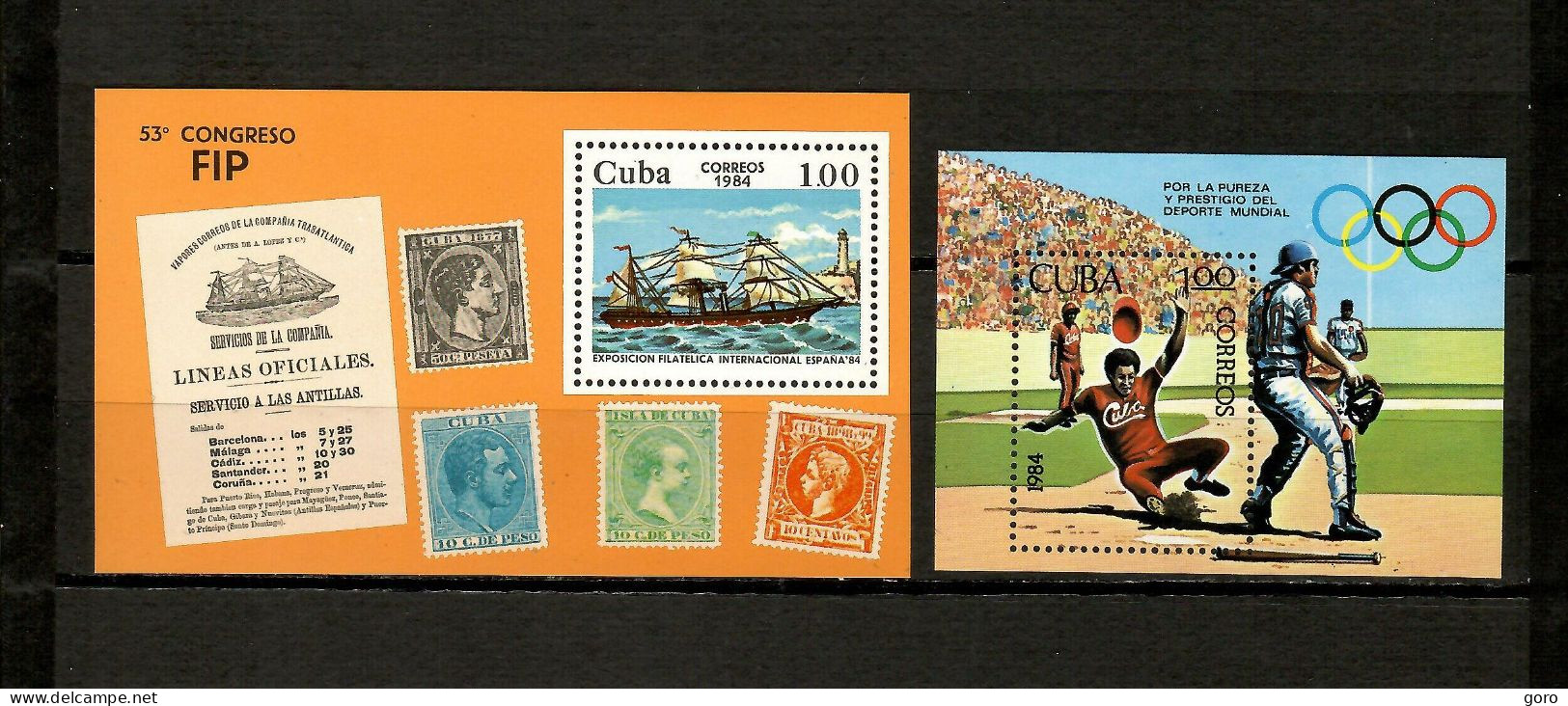 Cuba   1984   .-   Y&T  Nº   81-83    Bloques    ** - Blocks & Sheetlets