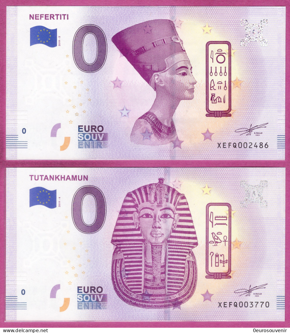 0-Euro XEFQ 2019-2 + 4 SATZ NEFERTITI + TUTANKHAMUN Komplett - Privatentwürfe