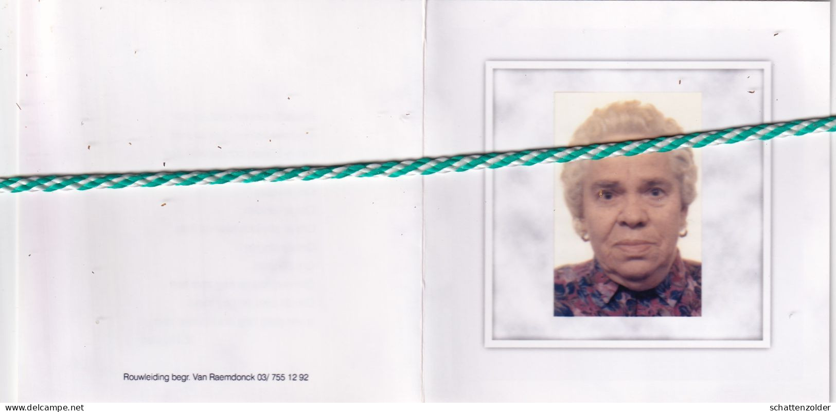 Augusta De Dobbelaer-Buyl, Beveren 1915, 2005. Foto - Obituary Notices