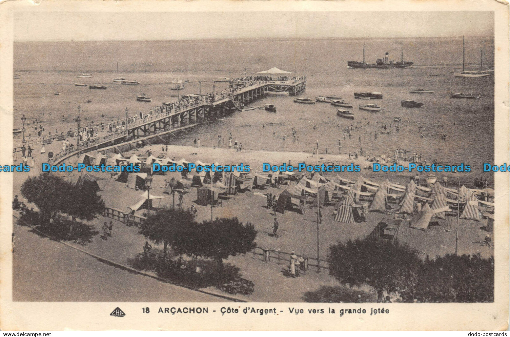 R084967 Arcachon. Cote D Argent. Vue Vers La Grande Jetee. No 18. 1937 - Monde