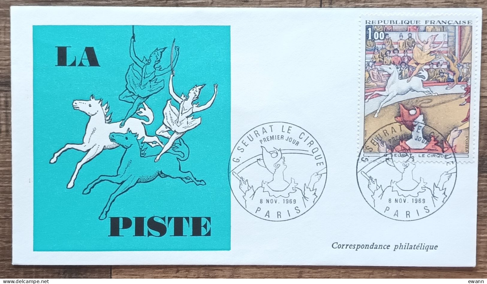 FDC 1969 - YT N°1588A - GEORGES SEURAT / LE CIRQUE - PARIS - 1960-1969