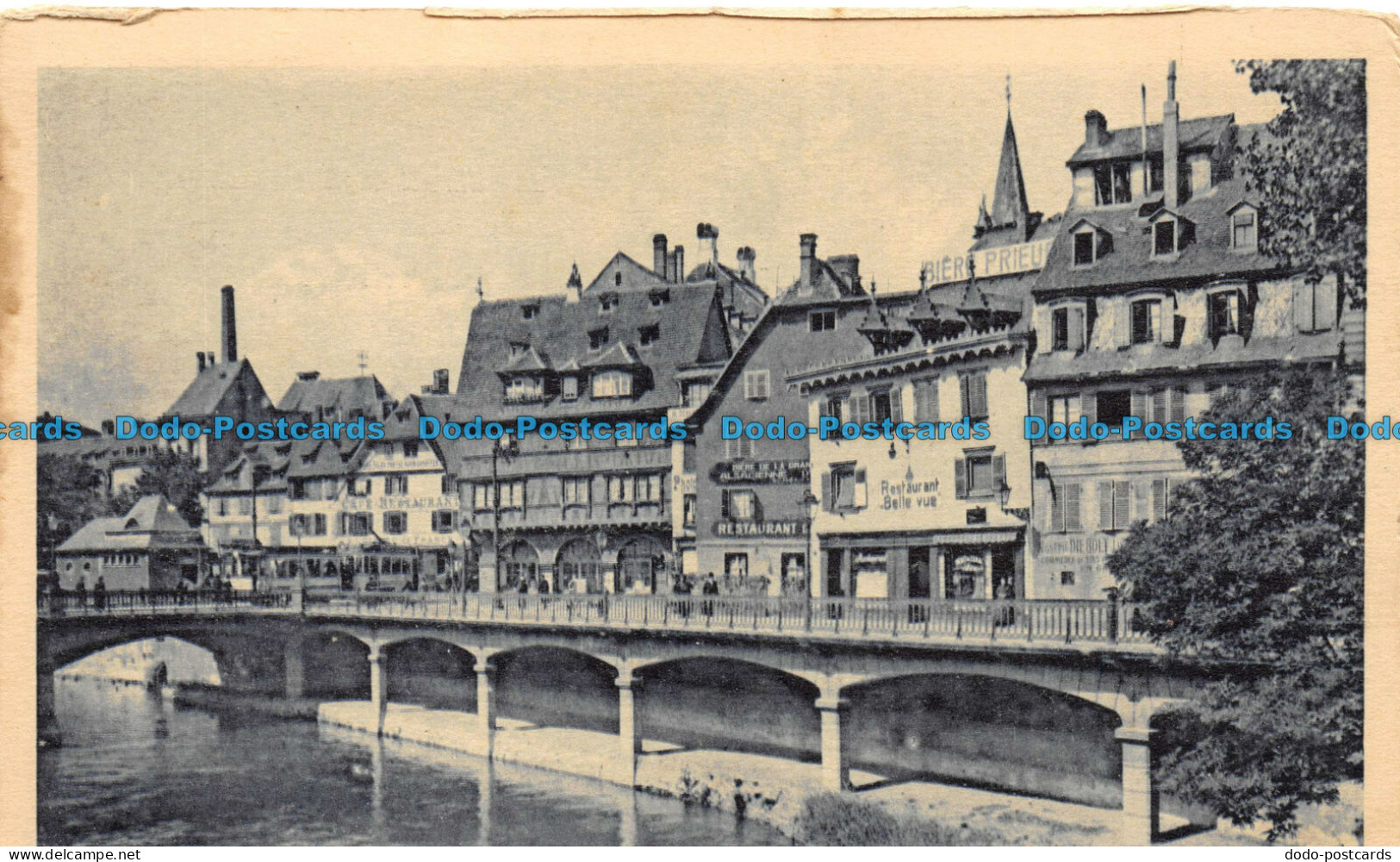 R084505 Old Postcard. Houses Near The River And Bridge. Ammel - Monde