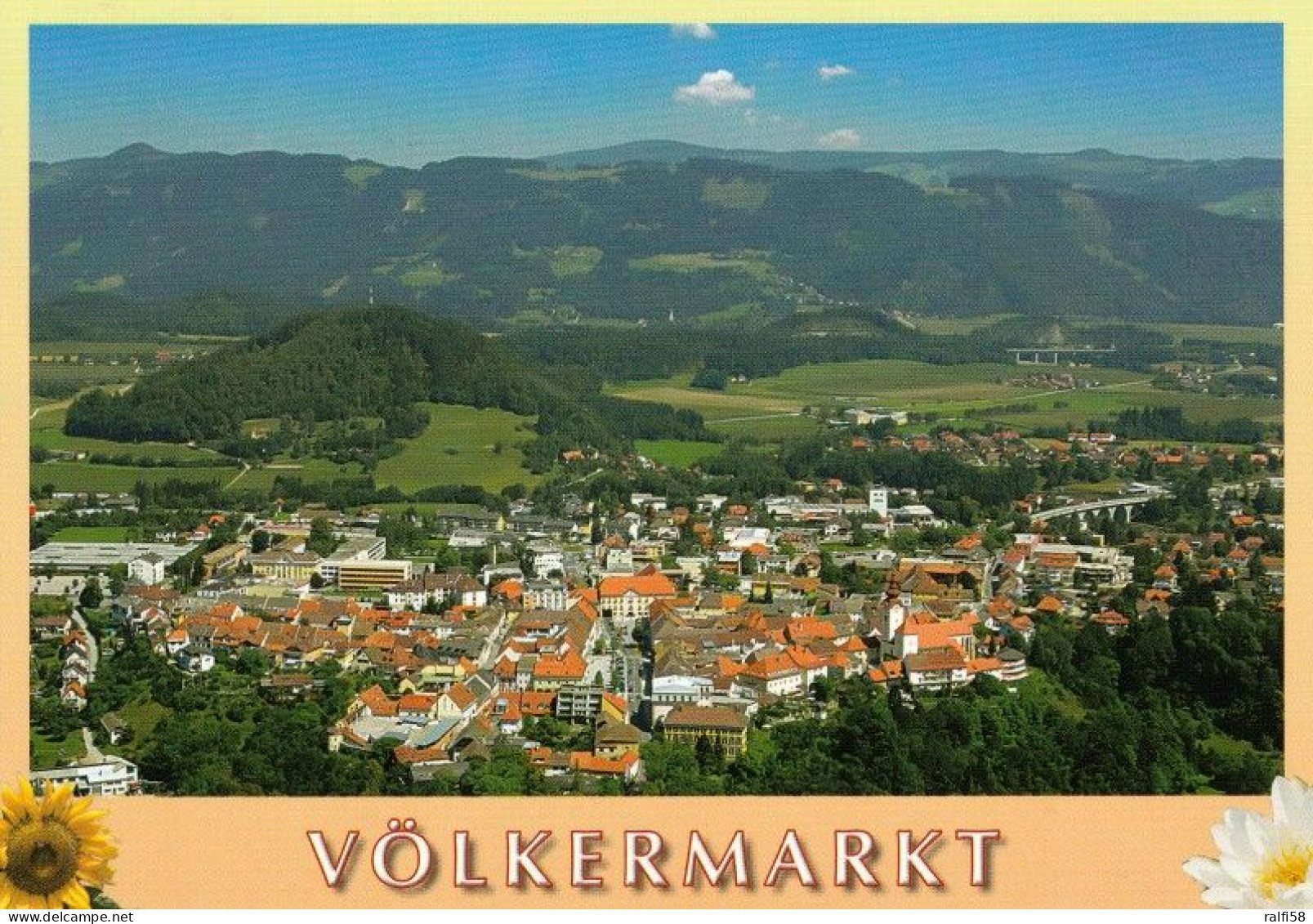 1 AK Österreich / Kärnten * Blick Auf Die Stadt Völkermarkt - Luftbildaufnahme * - Völkermarkt