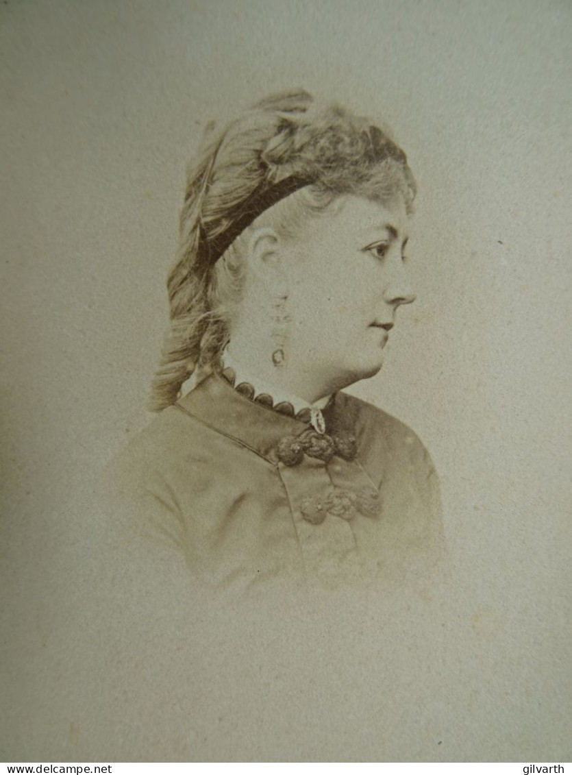 Photo Cdv Fd Mulnier, Paris - Rose Deschamps Actrice, Née Céleste Rose Beauregard, Circa 1865-70 L438 - Old (before 1900)