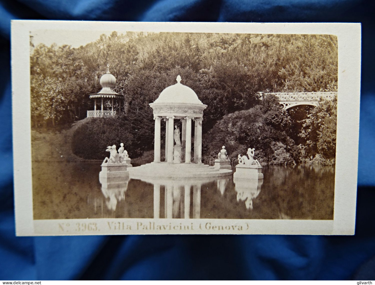 Photo Cdv Sommer & Behles, Naples, Rome - Villa Pallavicini Genevo, Circa 1870 L438 - Oud (voor 1900)