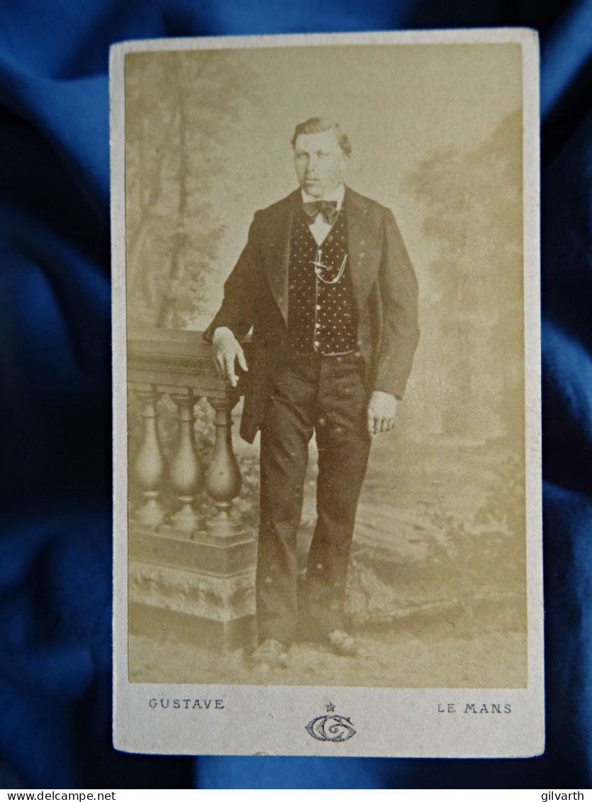 Photo Cdv Gustave, Le Mans - Jeune Homme,, Frumence Herbillon, Circa Ca 1875 L438 - Oud (voor 1900)