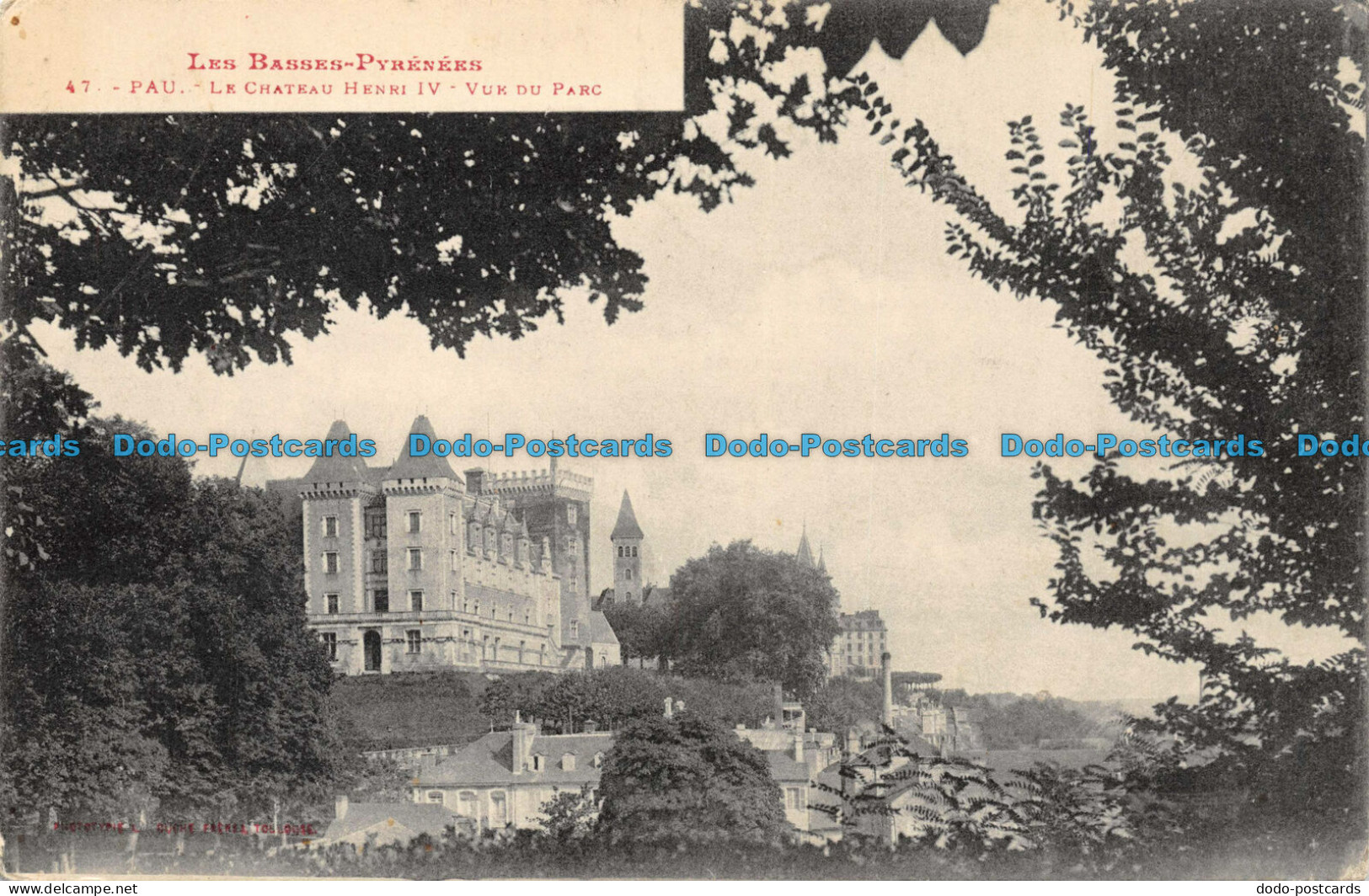 R084656 Pau. Le Chateau Henri IV. Vue Du Parc. No 47. 1916 - World