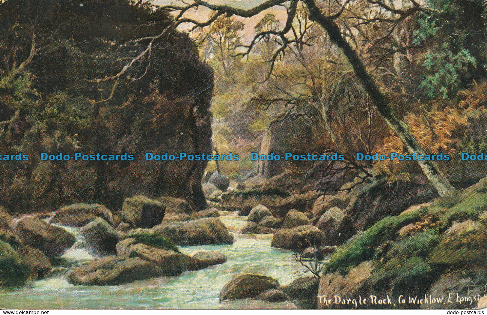 R084661 The Dargle Rock. Co Wicklow. E. Longstaffee. Hildesheimer - World