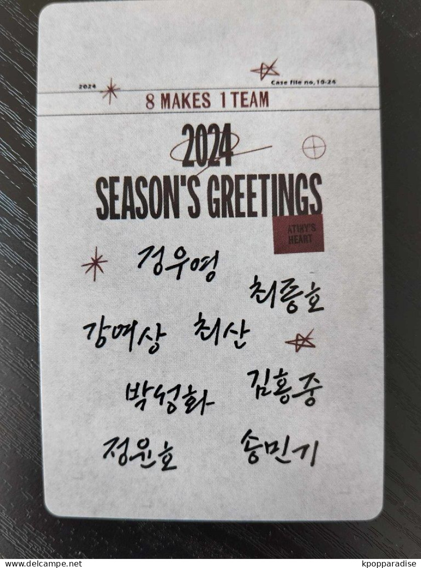 Photocard K POP au choix  ATEEZ 2024 Season's greetings 8 makes 1 team Yeosang