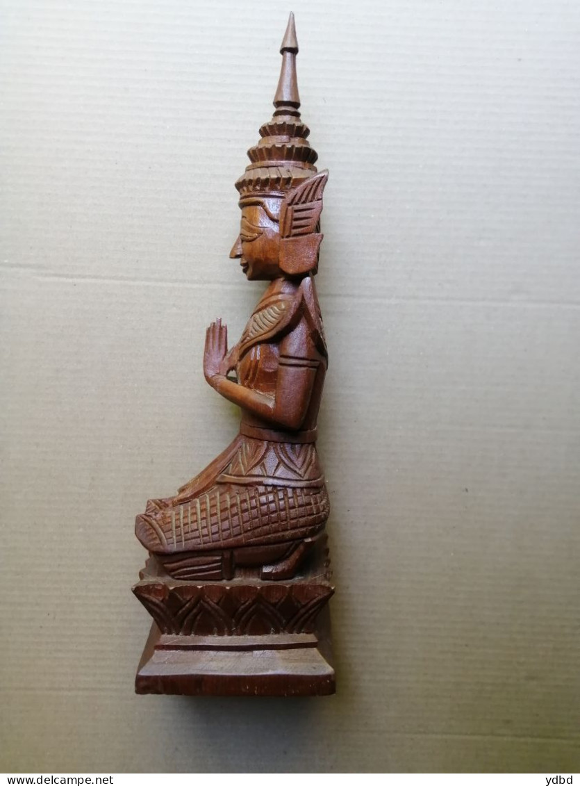 STATUE EN BOIS SCULPTE DE DIVINITE HINDOU - Asian Art