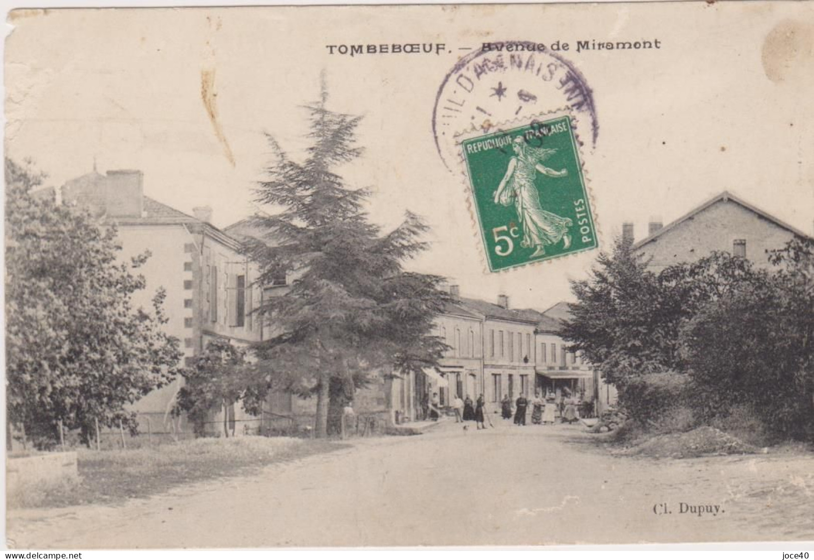 Tombeboeuf, Avenue De Miramont Animée - Other & Unclassified