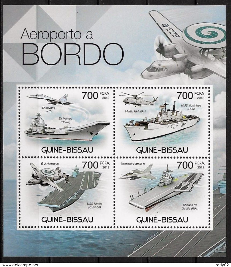 GUINEE-BISSAU - PORTE-AVIONS - N° 4298 A 4301 ET BF 767 - NEUF** MNH - Bateaux