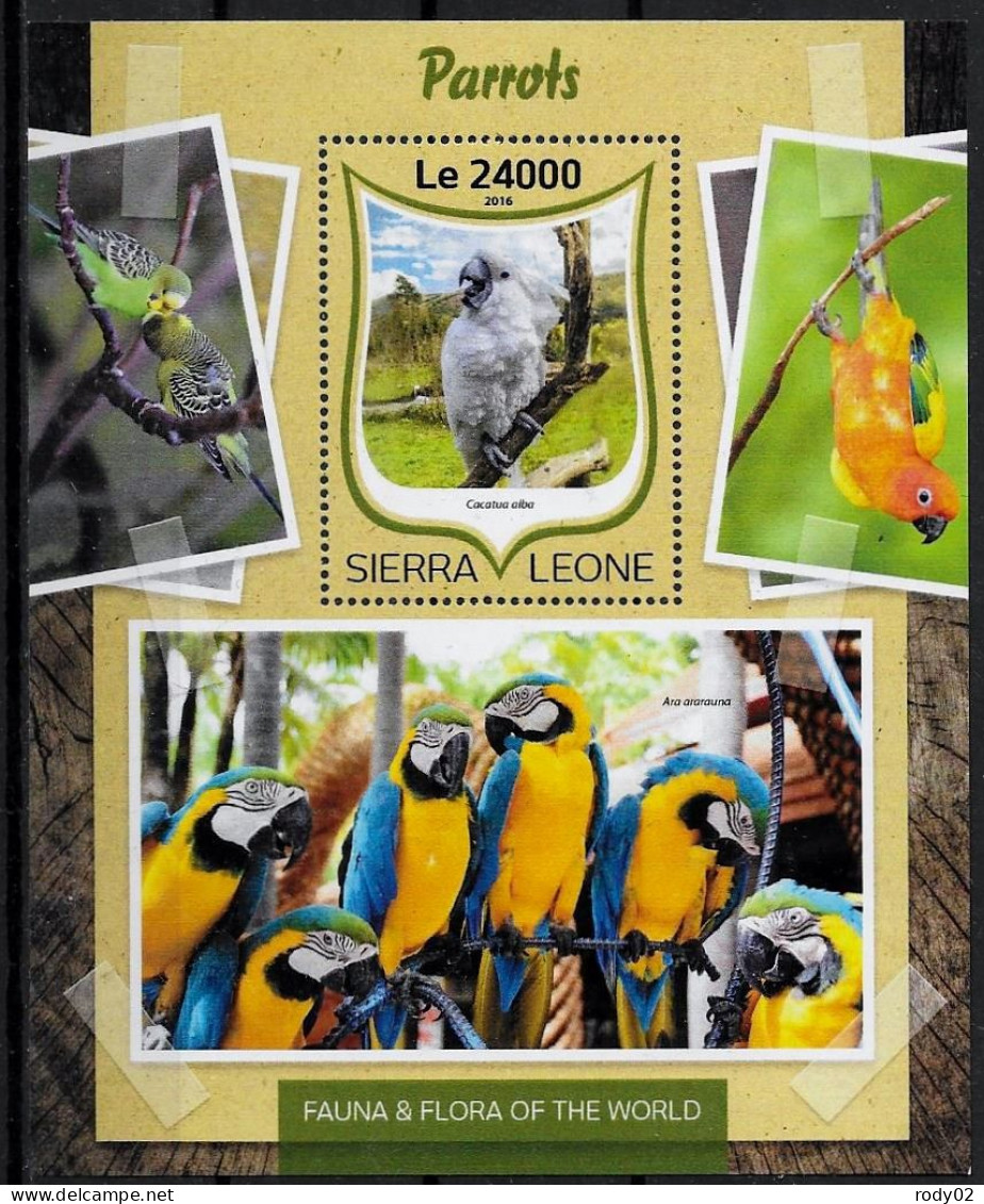 SIERRA LEONE - OISEAUX - PERROQUETS - N° 6261 A 6264 ET BF 1025 - NEUF** MNH - Perroquets & Tropicaux