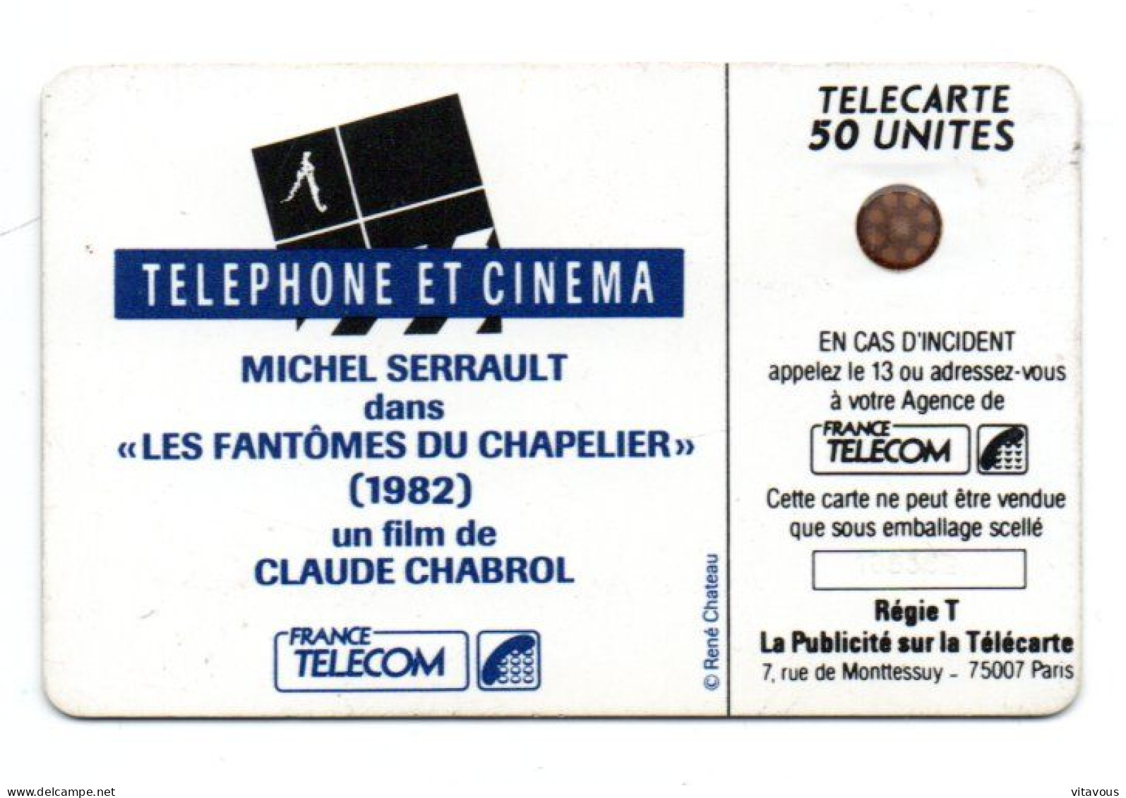 Acteur Michel SERRAULT Film Movie  Télécarte France 50 Unités  Phonecard  (K 381) - 1989