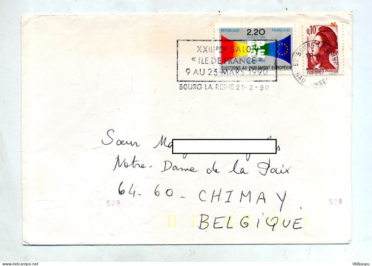 Lettre Flamme Bourg La Reine Salon Ile De France - Mechanische Stempels (reclame)