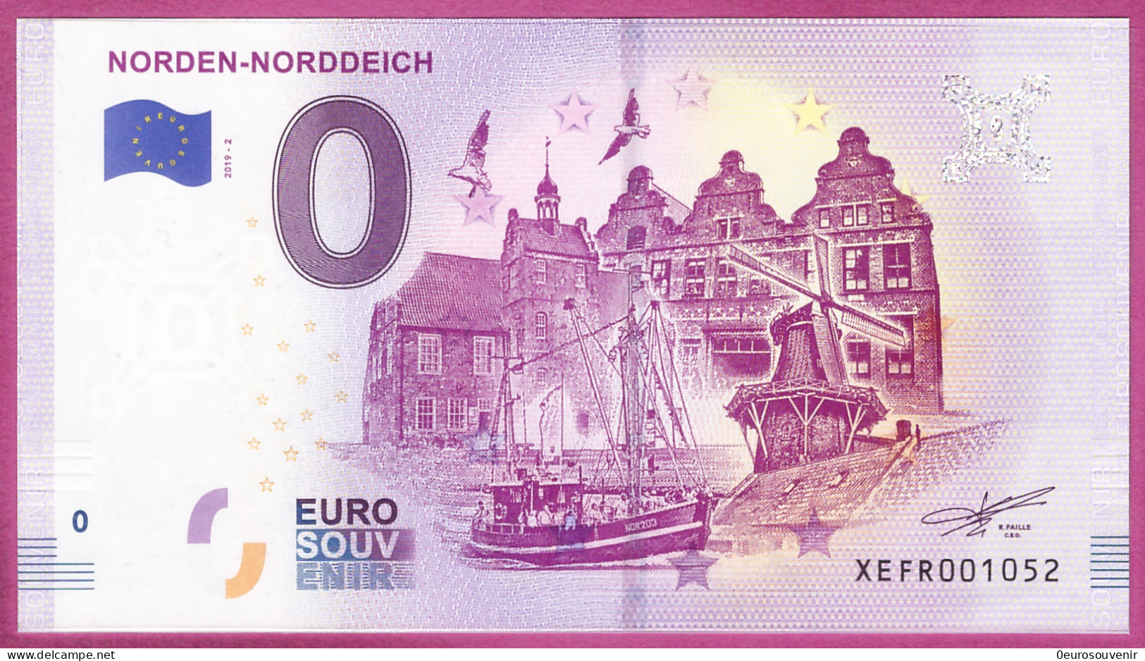 0-Euro XEFR 2019-2 NORDEN-NORDDEICH - FISCHKUTTER - Essais Privés / Non-officiels