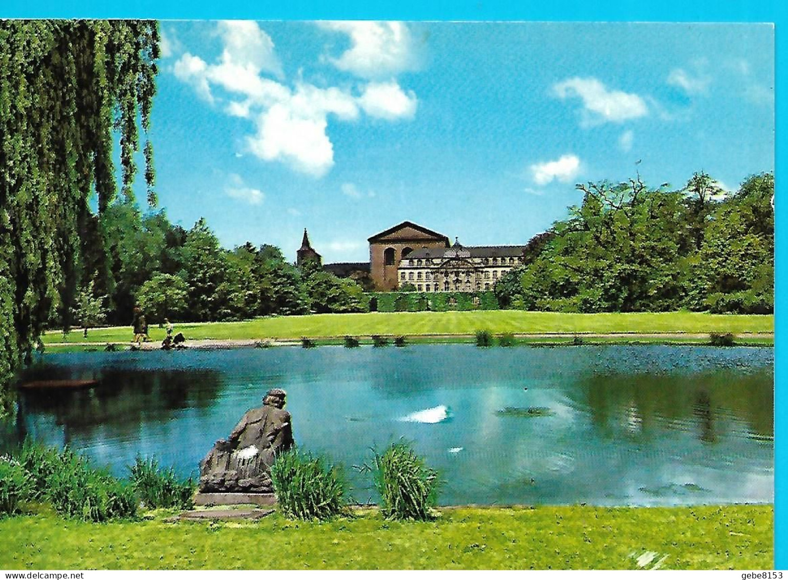 Carte Postale De Trèves Trier : Jardin Palais Impérial Basilique Timbre Marienplatz München Munich - Trier