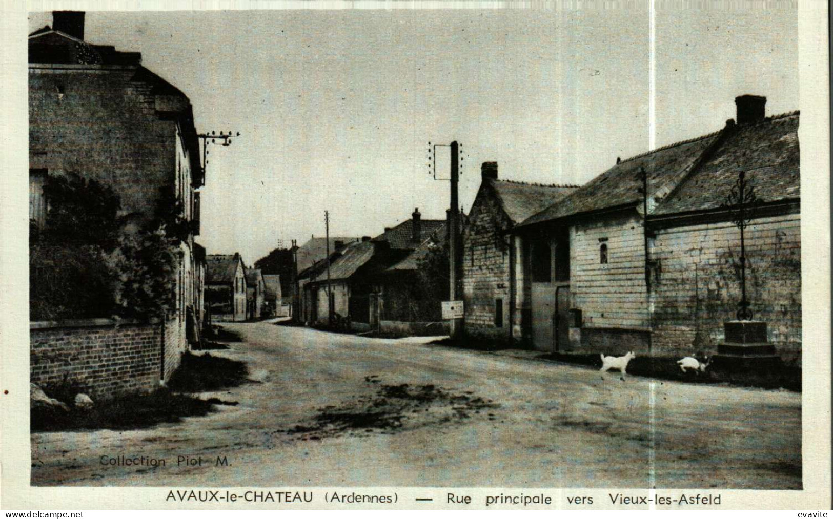 CPA Photo (08)   AVAUX-le-CHATEAU   Rue Principale Vers Vieux-les-Asfeld - Sonstige & Ohne Zuordnung