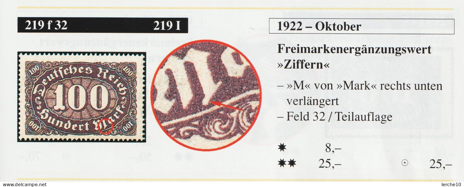 MiNr. 219 I Gestempelt - Used Stamps