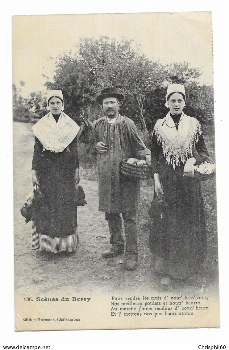 CPA  Fantaisie Circulée En 1913 - Scènes Du Berry - Pour Vendre Les œufs D' Nout' Bass'-cour.... - Edit. Marmour - Andere & Zonder Classificatie