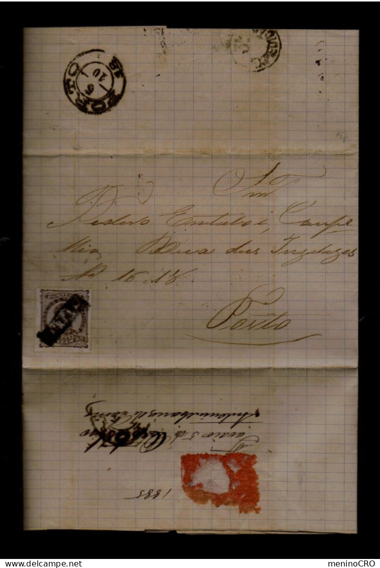 Gc8585 PORTUGAL  (circular Pmk 3th Expedition Porto) Mailed 05-10-1885 FAVAIOS »Porto - Covers & Documents