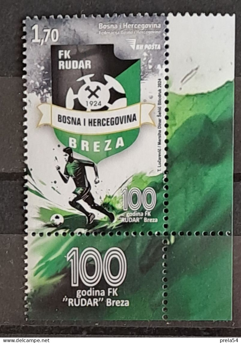 Bosnia Sarajevo- 100 Years Of FK Rudar 2024 MNH - Bosnien-Herzegowina