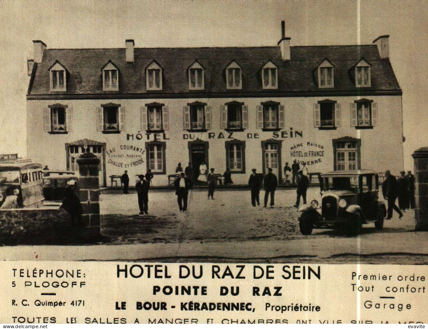 CPA  En Papier   (22)   Hôtel Du RAZ DE SEIN  Pointe Du RAZ  LE BOUR-KERADENNEC - Autres & Non Classés