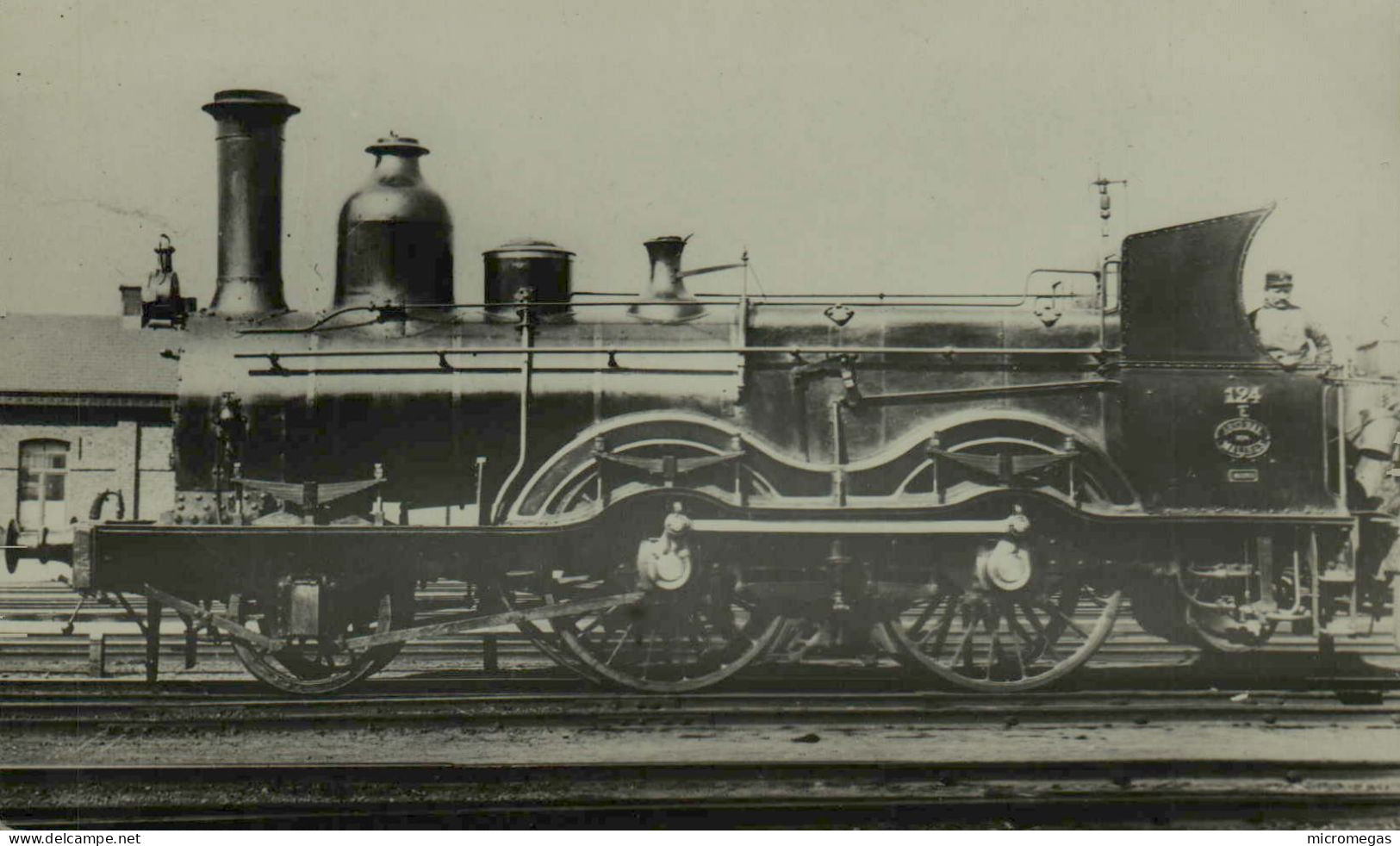 Reproduction "La Vie Du Rail"- Locomotive Etat Belge  Type 1 - 1864 - 1-2-0 Machine N° 124 - Ternes