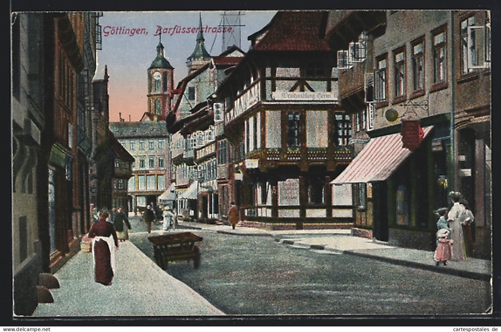 AK Göttingen, Barfüsserstrasse Mit Weinhandlung  - Göttingen