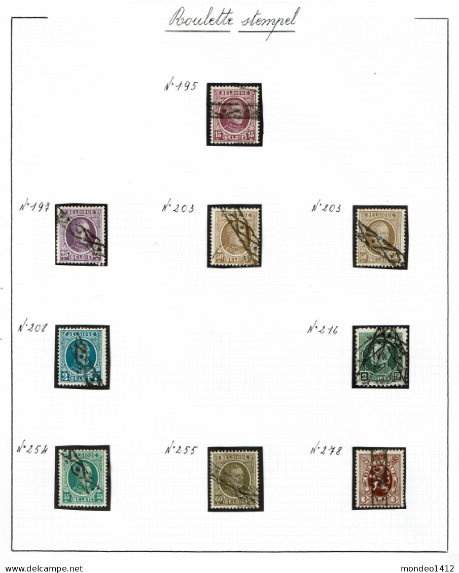 België - Oblitération - Roulette Stempel - Collections