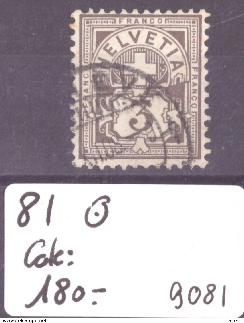 TYPE CHIFFRE - No 81 OBLITERE - COTE: 180.- - Used Stamps