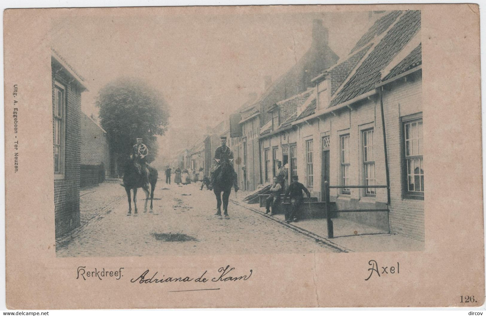 Axel - Kerkdreef (Eggerbeen Nr 126) (gelopen Kaart Van Voor 1900 Met Zegel) - Axel