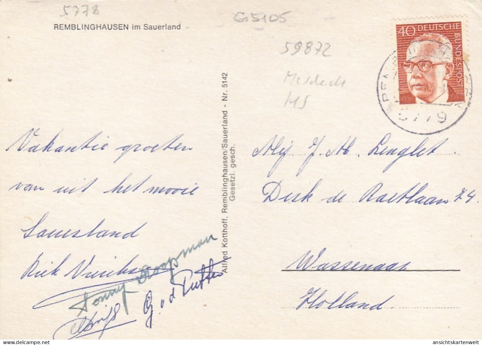 Remblinghausen, Sauerland, Panorama Gl1974 #G5105 - Other & Unclassified