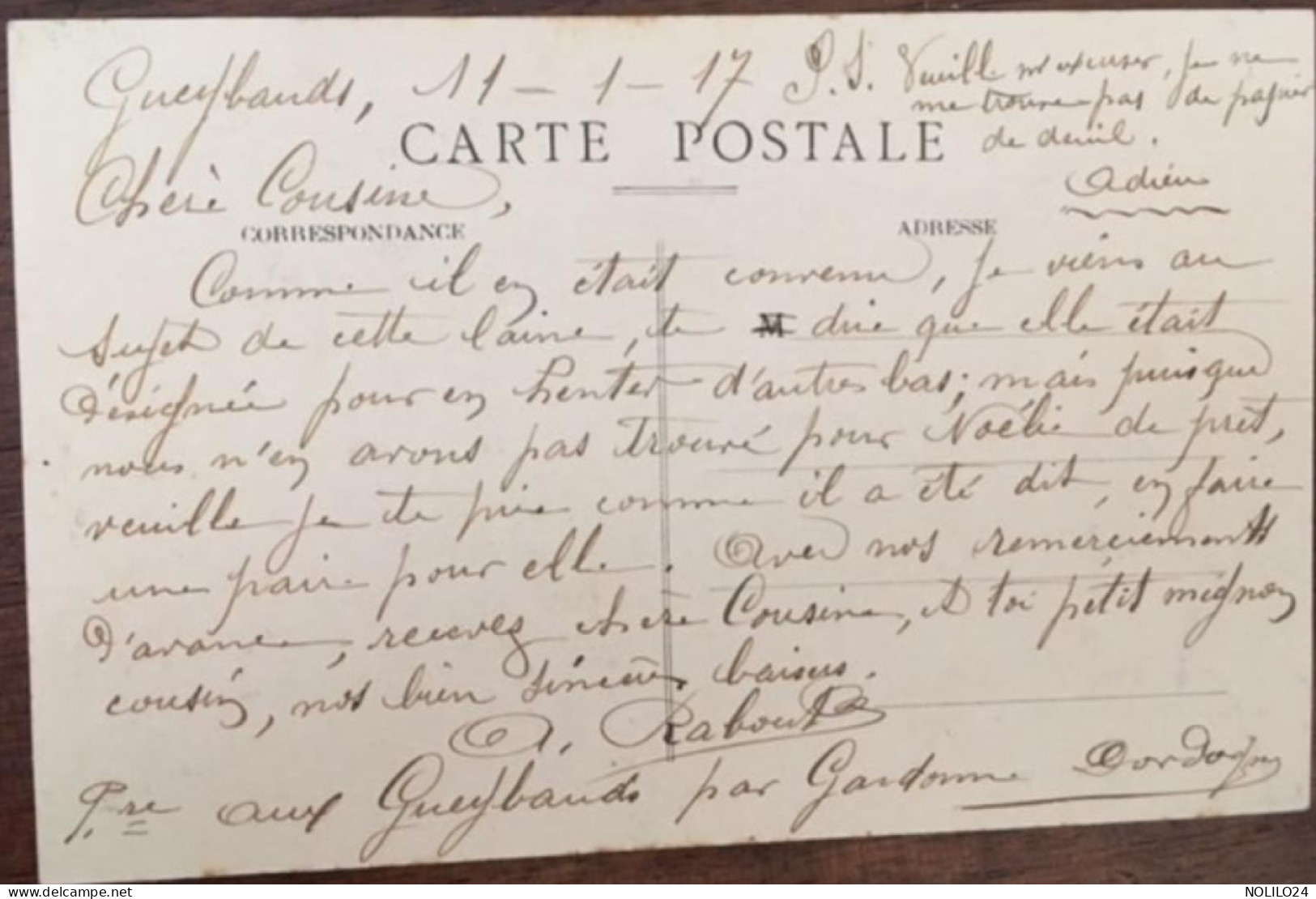 Cpa 24 Dordogne, Gardonne, La Mairie Et Les Ecoles, Animée, éd Morande Fils, écrite En 1917 - Sonstige & Ohne Zuordnung