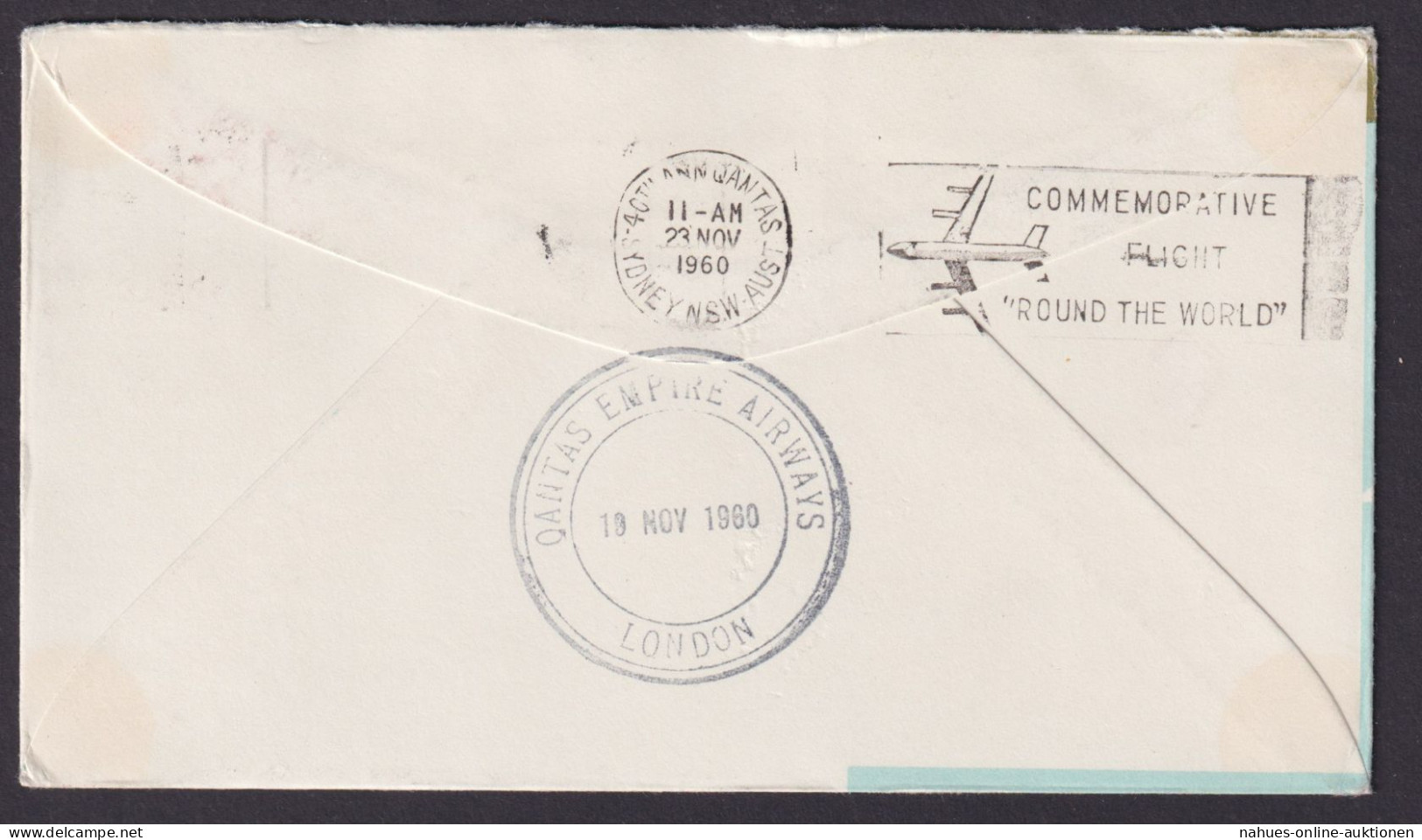 Flugpost Air Mail Brief Australien EF 5 Sh. Boeing 707 Qantas Nach Sydney New - Verzamelingen