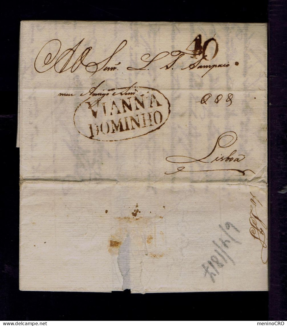 Gc8587 PORTUGAL  Mailed 06-April-1817 VIANNA DO MINHO »LISBOA - ...-1853 Vorphilatelie