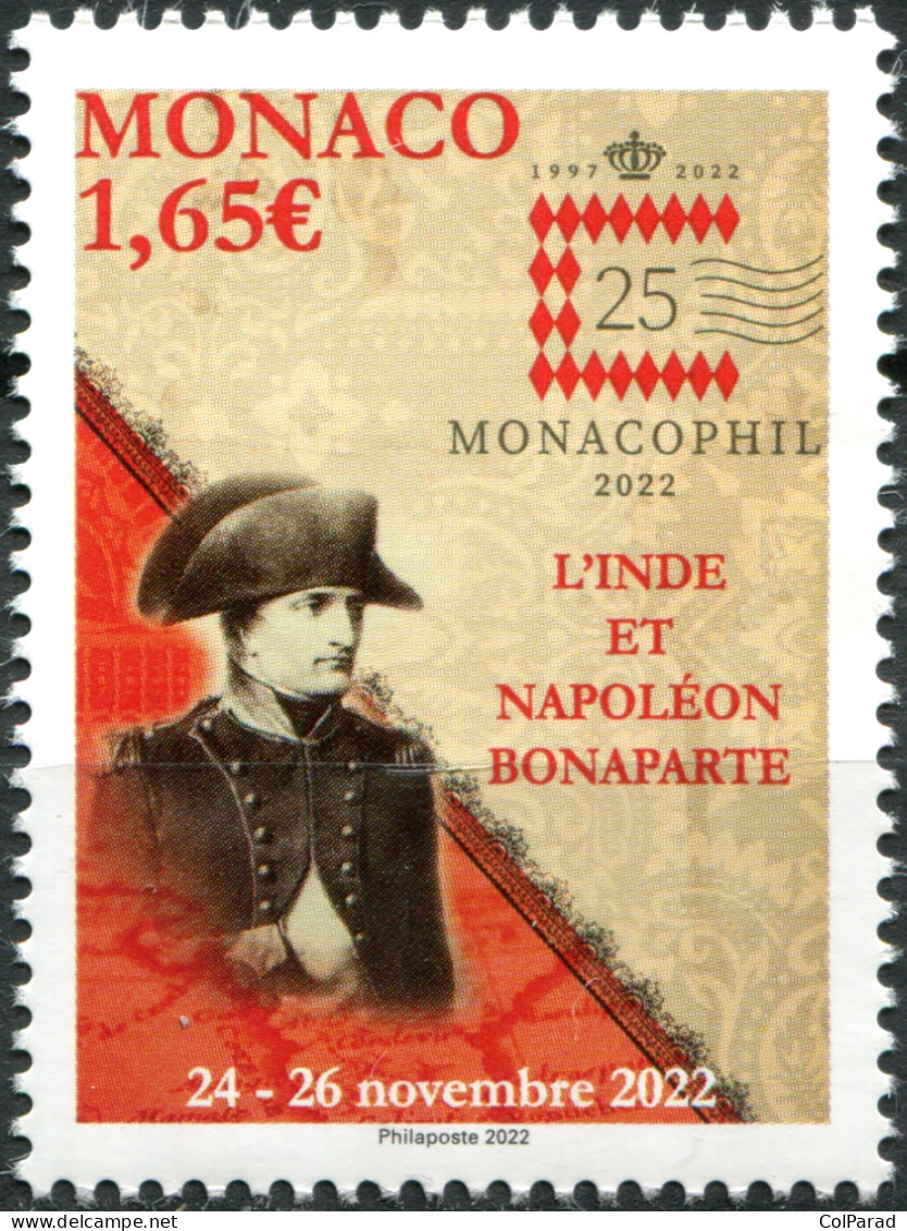 MONACO - 2022 - STAMP MNH ** - MONACOPHIL 2022: Napoleon And India - Unused Stamps
