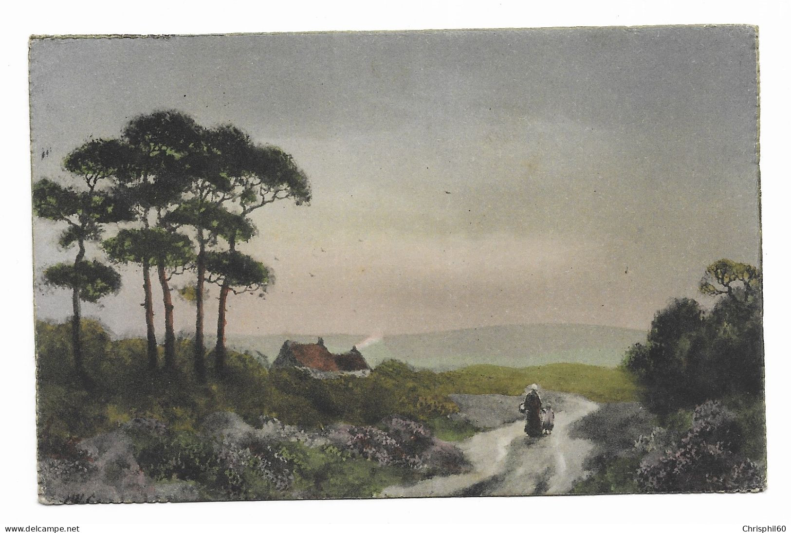 CPA - Paysage De Campagne Par J.W.G - Femme Tenant Une Fillette Par La Main - Lepogravure 1314 - Circulé - - Autres & Non Classés