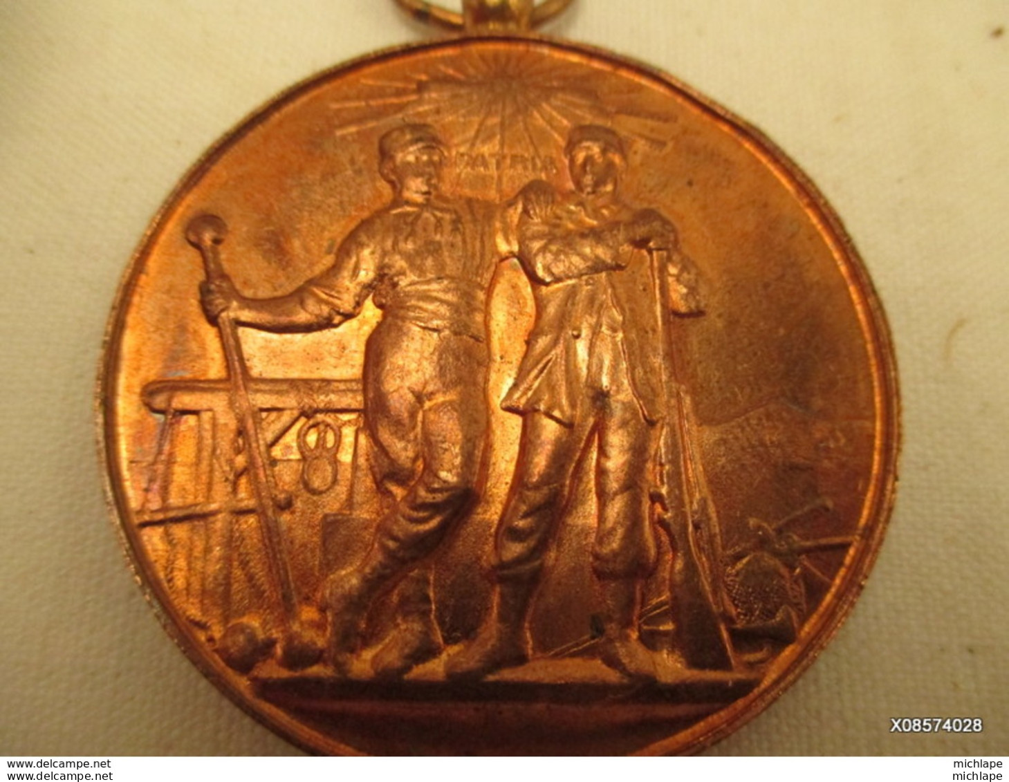 Medaille En Bronze De Preparation Militaire Diametre 5 Cm   Tb état - France