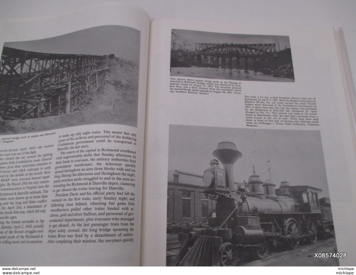 le train -yonder comes the train -format 54cm sur 27- 395 pages -1965- tres bon etat